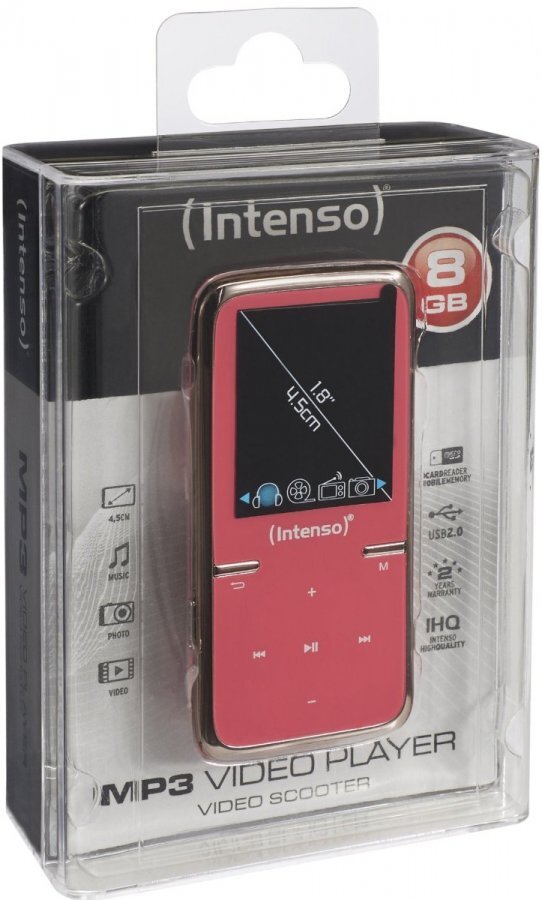 Intenso Video Scooter 8GB, Rožinė kaina ir informacija | MP3 grotuvai | pigu.lt