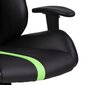 Žaidimų kėdė Actona Cobblestone, juoda/žalia kaina ir informacija | Biuro kėdės | pigu.lt