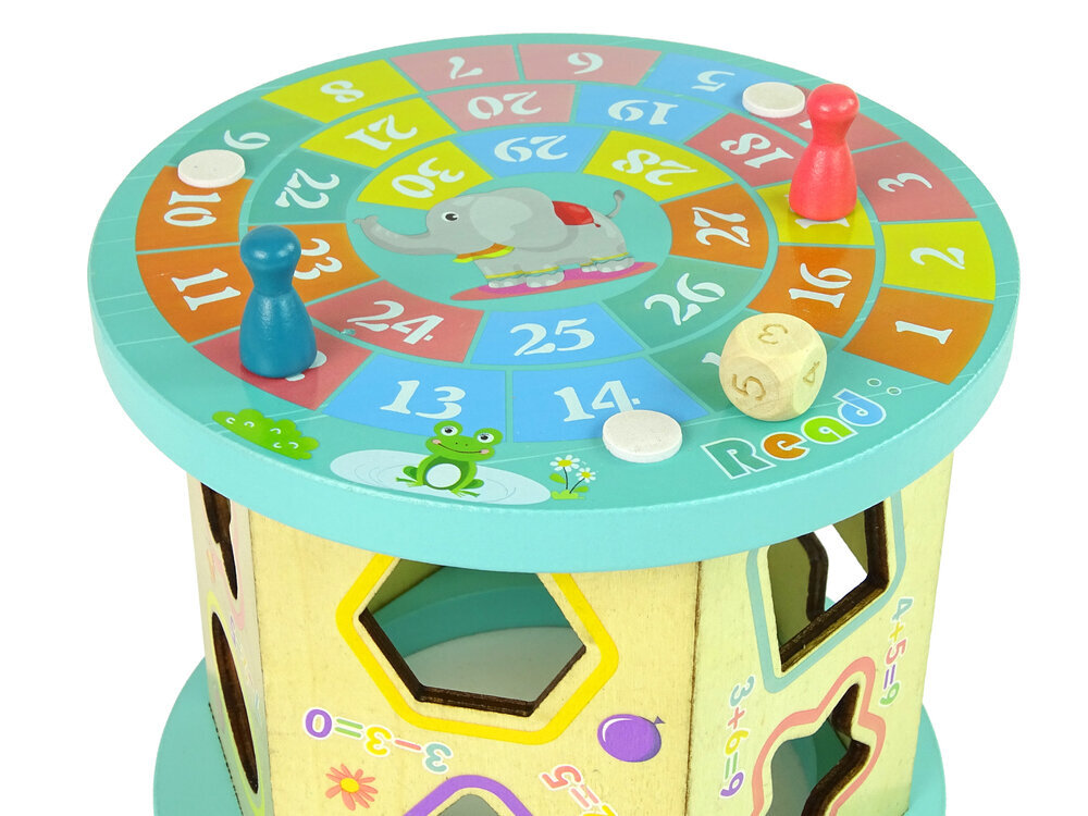 Medinis kubas vaikams Lean Toys Lombos labirinto karoliukai цена и информация | Lavinamieji žaislai | pigu.lt
