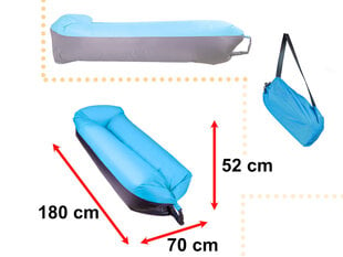 Oro gultas Lazy BAG 185x70cm,juodas-mėlynas kaina ir informacija | Pripučiami čiužiniai ir baldai | pigu.lt