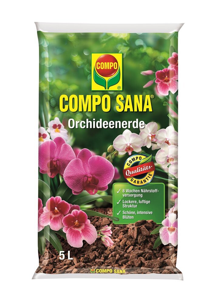 Orchidėjų Substratas Compo, 5 l kaina ir informacija | Gruntas, žemė, durpės, kompostas | pigu.lt