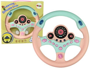 Interaktyvus vairas su garso ir šviesos efektais, rožinis kaina ir informacija | Žaislai kūdikiams | pigu.lt