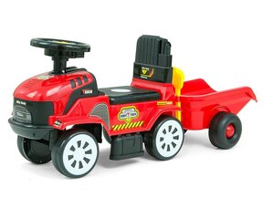 Paspiriamas traktorius su priekaba, raudonas kaina ir informacija | Žaislai berniukams | pigu.lt