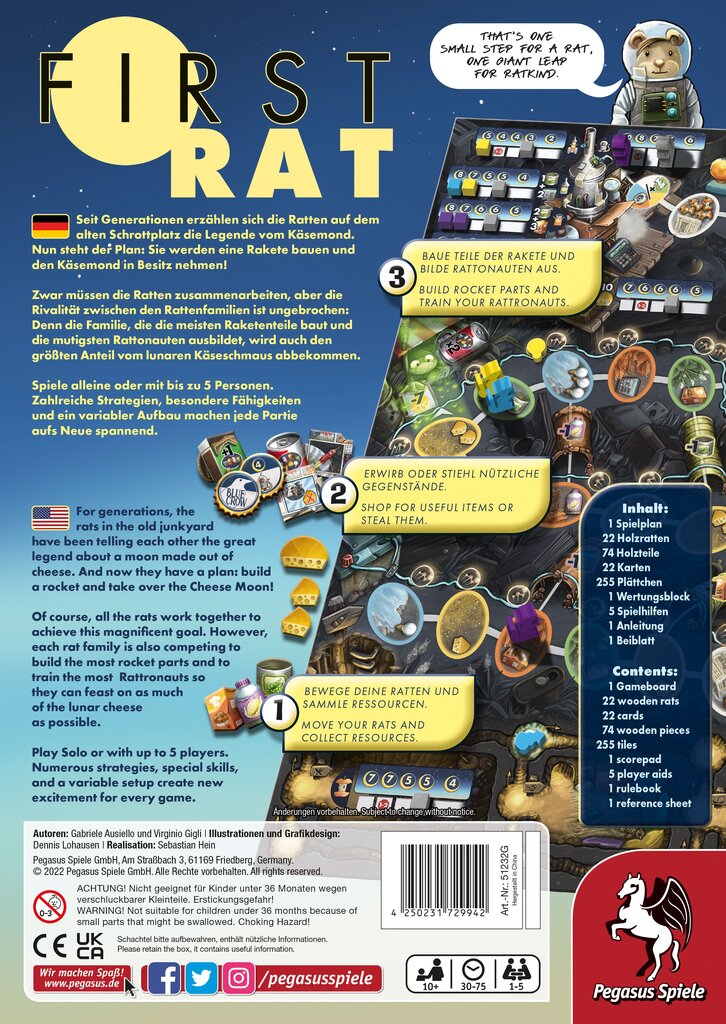Stalo žaidimas First Rat цена и информация | Stalo žaidimai, galvosūkiai | pigu.lt