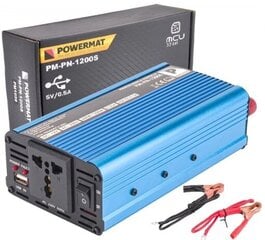 Įtampos keitiklis 12V 1200W kaina ir informacija | Powermat Autoprekės | pigu.lt