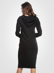 Medvilninė suknelė su gobtuvu Tessita T357, juoda kaina ir informacija | Suknelės | pigu.lt