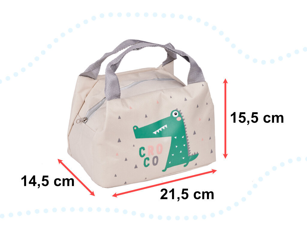 Izoliuotas termo maišelis krokodilas цена и информация | Termosai, termorankinės | pigu.lt