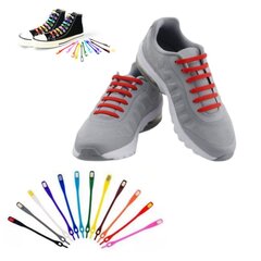 Силиконовые шнурки, Красный цвет цена и информация | Средства для ухода за одеждой и обувью | pigu.lt