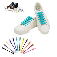Силиконовые шнурки для обуви, Голубой цвет цена и информация | Средства для ухода за одеждой и обувью | pigu.lt