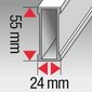 Gulsčiukas BMI Alustar su magnetais (200 cm) цена и информация | Mechaniniai įrankiai | pigu.lt