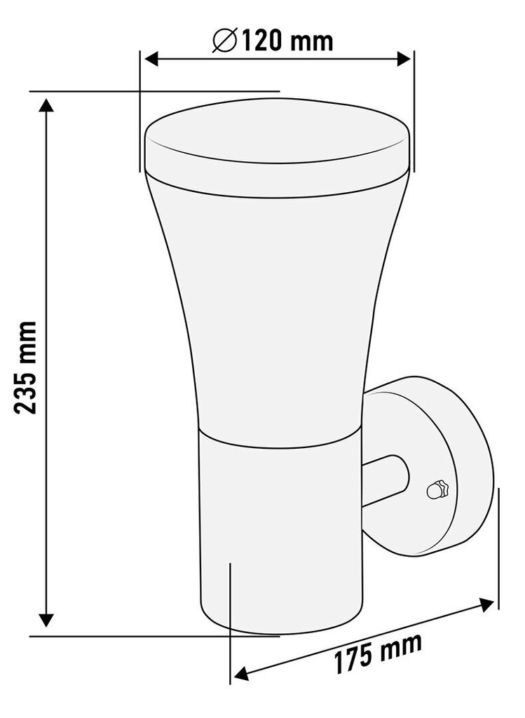 Išorinis sieninis šviestuvas 23,5 cm NEO 99-079 цена и информация | Lauko šviestuvai | pigu.lt