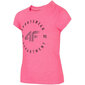 Marškinėliai mergaitėms 4F Jr HJL22 JTSD003 55S, rožiniai kaina ir informacija | Marškinėliai mergaitėms | pigu.lt