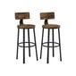 2-jų baro kėdžių komplektas Songmics, rudos spalvos kaina ir informacija | Virtuvės ir valgomojo kėdės | pigu.lt