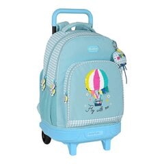 Школьный рюкзак с колесиками BlackFit8 Fly with me Белый Небесный синий 22 L цена и информация | Школьные рюкзаки, спортивные сумки | pigu.lt