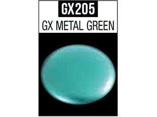 Akriliniai dažai Mr.Hobby - Mr.Metallic color GX Metal Green, 18 ml, GX-205 kaina ir informacija | Piešimo, tapybos, lipdymo reikmenys | pigu.lt