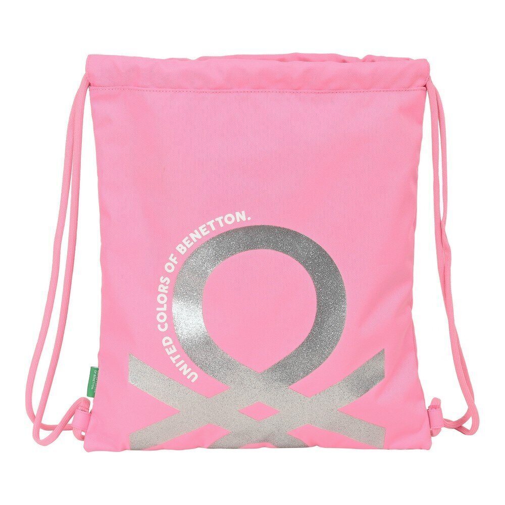 Sportinis maišelis Benetton Flamingo pink, 35 x 40 x 1 cm kaina ir informacija | Kuprinės mokyklai, sportiniai maišeliai | pigu.lt