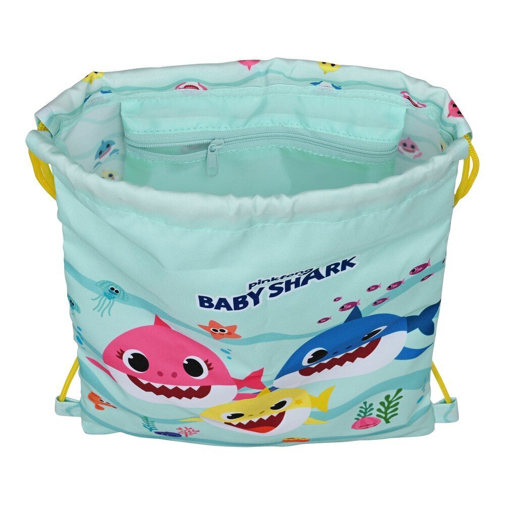 Sportinis maišelis Baby Shark Beach day, 26 x 34 x 1 cm kaina ir informacija | Kuprinės mokyklai, sportiniai maišeliai | pigu.lt