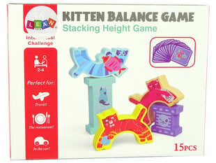 Medinis dėlionės žaidimas vaikams Lean Toys Balansuojančios katės kaina ir informacija | Žaislai mergaitėms | pigu.lt