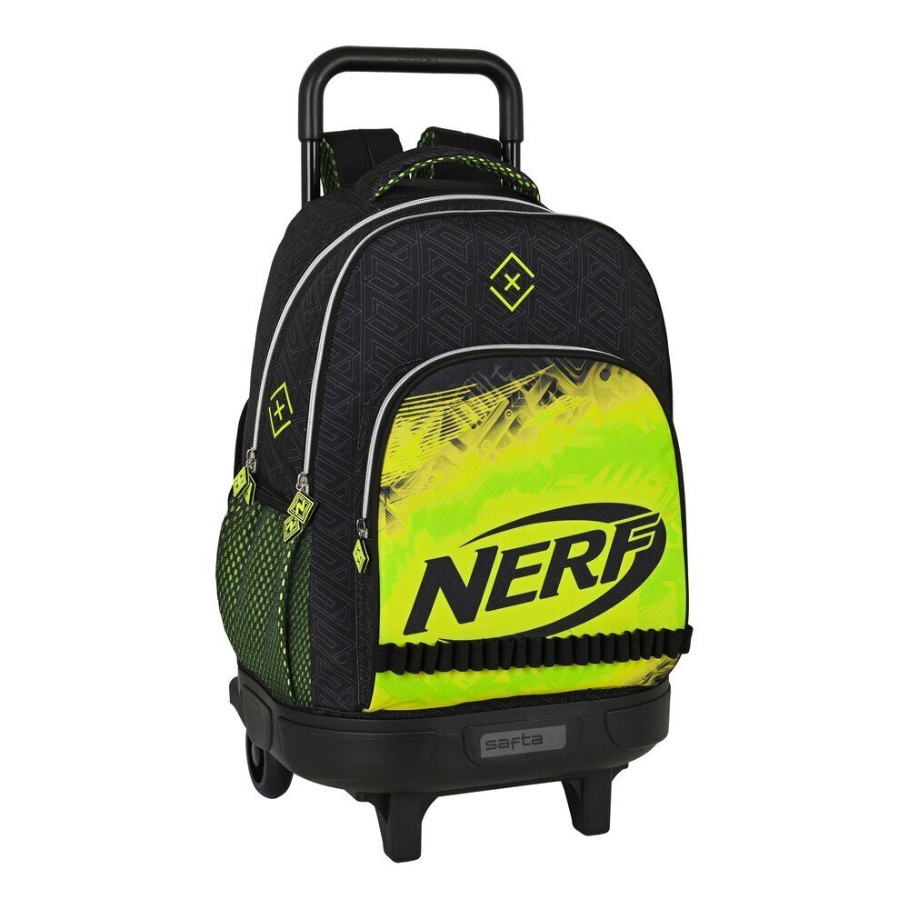 Mokyklinė kuprinė su ratukais Nerf Neon, 33 x 45 x 22 cm kaina ir informacija | Kuprinės mokyklai, sportiniai maišeliai | pigu.lt