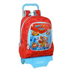 Школьный рюкзак с колесиками SuperThings Kazoom Kids, красный / светло-синий цена и информация | Школьные рюкзаки, спортивные сумки | pigu.lt
