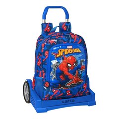 Mokyklinė kuprinė su ratukais Spiderman Great Power, 32 x 42 x 14 cm цена и информация | Школьные рюкзаки, спортивные сумки | pigu.lt