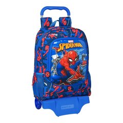 Mokyklinė kuprinė su ratukais Spiderman Great Power, 32 x 42 x 14 cm цена и информация | Школьные рюкзаки, спортивные сумки | pigu.lt