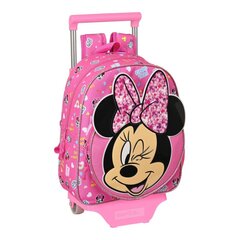 Школьный рюкзак с колесиками Minnie Mouse Lucky, розовый, 28 x 34 x 10 cм цена и информация | Школьные рюкзаки, спортивные сумки | pigu.lt