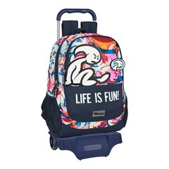 Школьный рюкзак с колесиками El Niño Life is Fun, разноцветный цена и информация | Школьные рюкзаки, спортивные сумки | pigu.lt