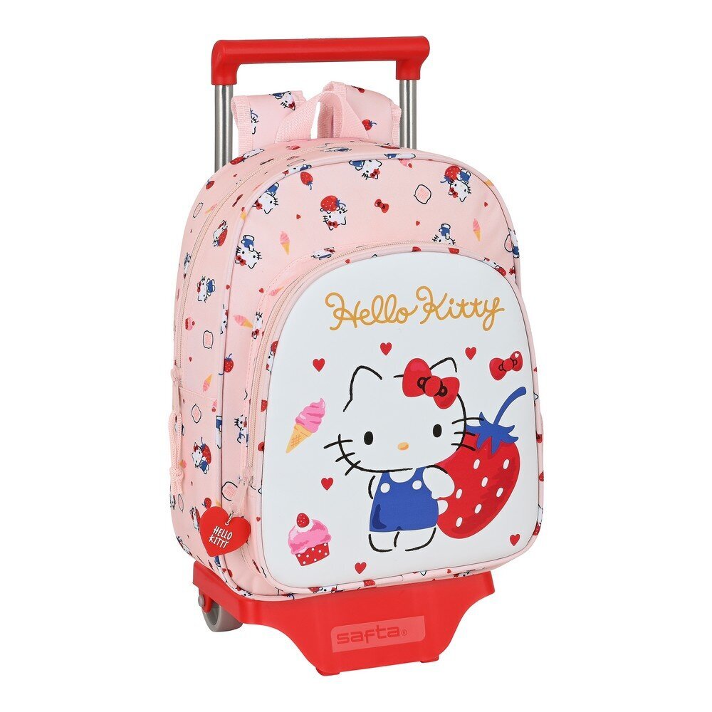 Mokyklinė kuprinė su ratukais Hello Kitty Happiness Girl, rožinė kaina ir informacija | Kuprinės mokyklai, sportiniai maišeliai | pigu.lt