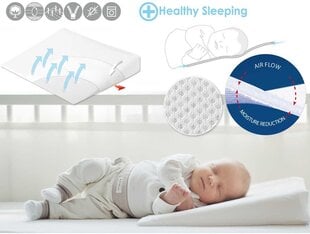 Подушка для новорожденных Aero Wedge, 40 x 36 x 5,5 см. цена и информация | Детские подушки, конверты, спальники | pigu.lt