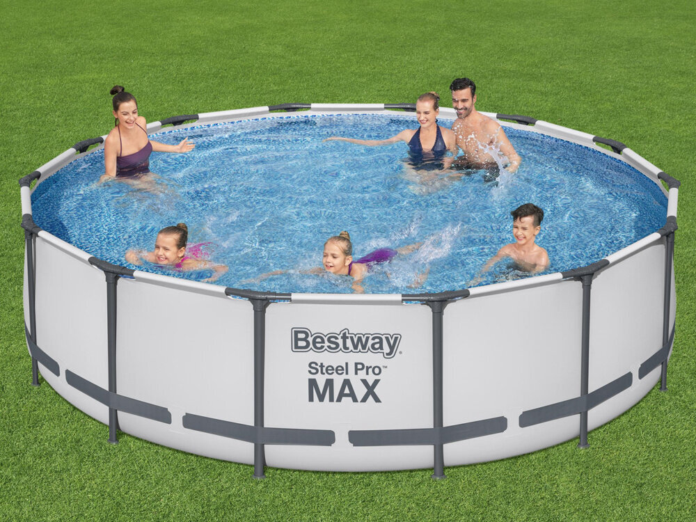 Surenkamas baseinas su filtru Bestway Steel Pro Max 427x107 cm kaina ir informacija | Baseinai | pigu.lt