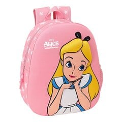 3D mokyklinis krepšys Disney Alice in Wonderland Rožinė kaina ir informacija | Kuprinės mokyklai, sportiniai maišeliai | pigu.lt