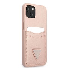 Guess Saffiano Double Card чехол для iPhone 13 Pink цена и информация | Чехлы для телефонов | pigu.lt