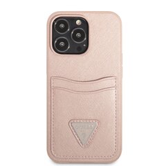 Guess Saffiano Double Card чехол для iPhone 13 Pro Max Pink цена и информация | Чехлы для телефонов | pigu.lt