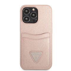 Guess Saffiano Double Card dėklas, skirtas iPhone 13 Pro Max kaina ir informacija | Telefono dėklai | pigu.lt