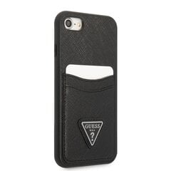 Guess Saffiano Double Card чехол для iPhone 7/8/SE2020/SE2022 черный цена и информация | Чехлы для телефонов | pigu.lt