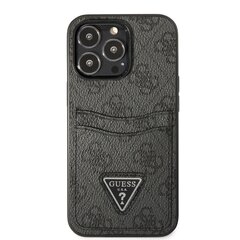Guess 4G Saffiano Double Card чехол для iPhone 13 Pro черный цена и информация | Чехлы для телефонов | pigu.lt