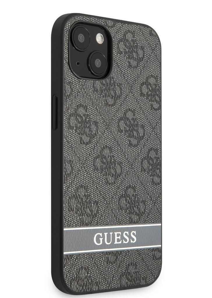 Guess PU 4G Stripe dėklas, skirtas iPhone 13, pilkas цена и информация | Telefono dėklai | pigu.lt