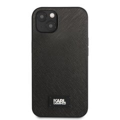 Karl Lagerfeld Saffiano Plaque чехол for iPhone 13 mini Black цена и информация | Чехлы для телефонов | pigu.lt