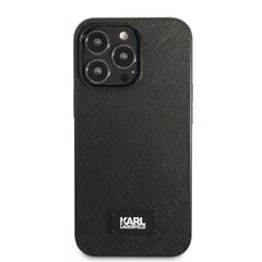 Karl Lagerfeld Saffiano Plaque чехол for iPhone 13 Pro Black цена и информация | Чехлы для телефонов | pigu.lt