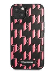 Karl Lagerfeld Monogram Plaque чехол for iPhone 13 Pink цена и информация | Чехлы для телефонов | pigu.lt