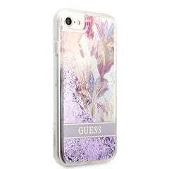 Guess Liquid Glitter Flower чехол для iPhone 7/8/SE2020/SE2022 Purple цена и информация | Guess Аутлет | pigu.lt