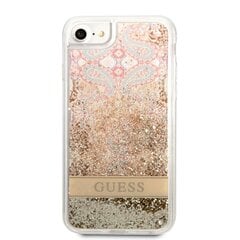 Guess Liquid Glitter Paisley dėklas, skirtas iPhone 7/8/SE2020/SE2022, auksinis kaina ir informacija | Telefono dėklai | pigu.lt