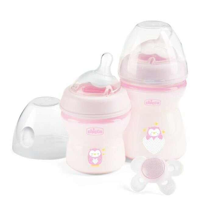 Kūdikių buteliukų rinkinys Chicco, rožinis, 2 vnt. kaina ir informacija | Buteliukai kūdikiams ir jų priedai | pigu.lt