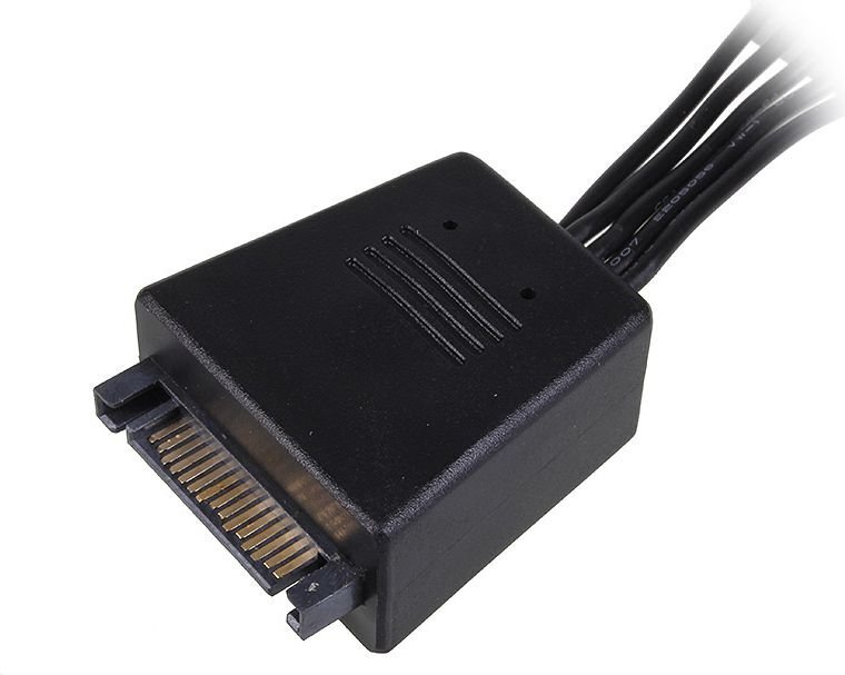 SilverStone SATA Power Cable 4x Connectors with Capacitors (SST-CP06) kaina ir informacija | Komponentų priedai | pigu.lt