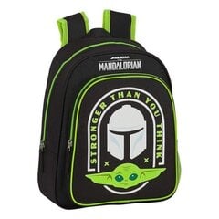 Vaikiškas krepšys The Mandalorian, juodas / žalias kaina ir informacija | Kuprinės mokyklai, sportiniai maišeliai | pigu.lt