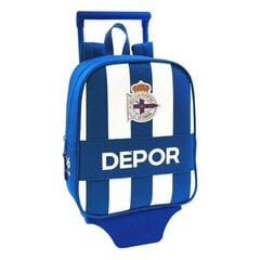 Mokyklinė kuprinė su ratukais 805 R. C. Deportivo de La Coruña, mėlyna kaina ir informacija | Kuprinės mokyklai, sportiniai maišeliai | pigu.lt