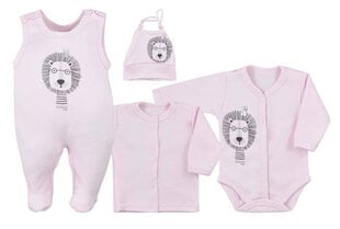Комплект детской одежды со львом, розовый, 68 см цена и информация | Бодики, распашонки | pigu.lt