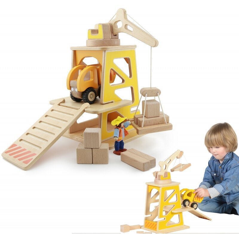 Statybvietės medinis modelis Masterkidz kaina ir informacija | Žaislai berniukams | pigu.lt