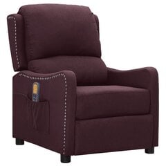 Кресло массажное с откидной спинкой, фиолетовое цена и информация | Кресла в гостиную | pigu.lt